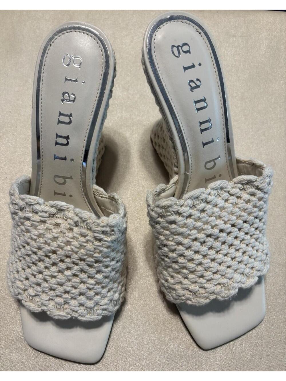Giani Bini Regina Crochet Square Toe Wedge Slides Size 8.5